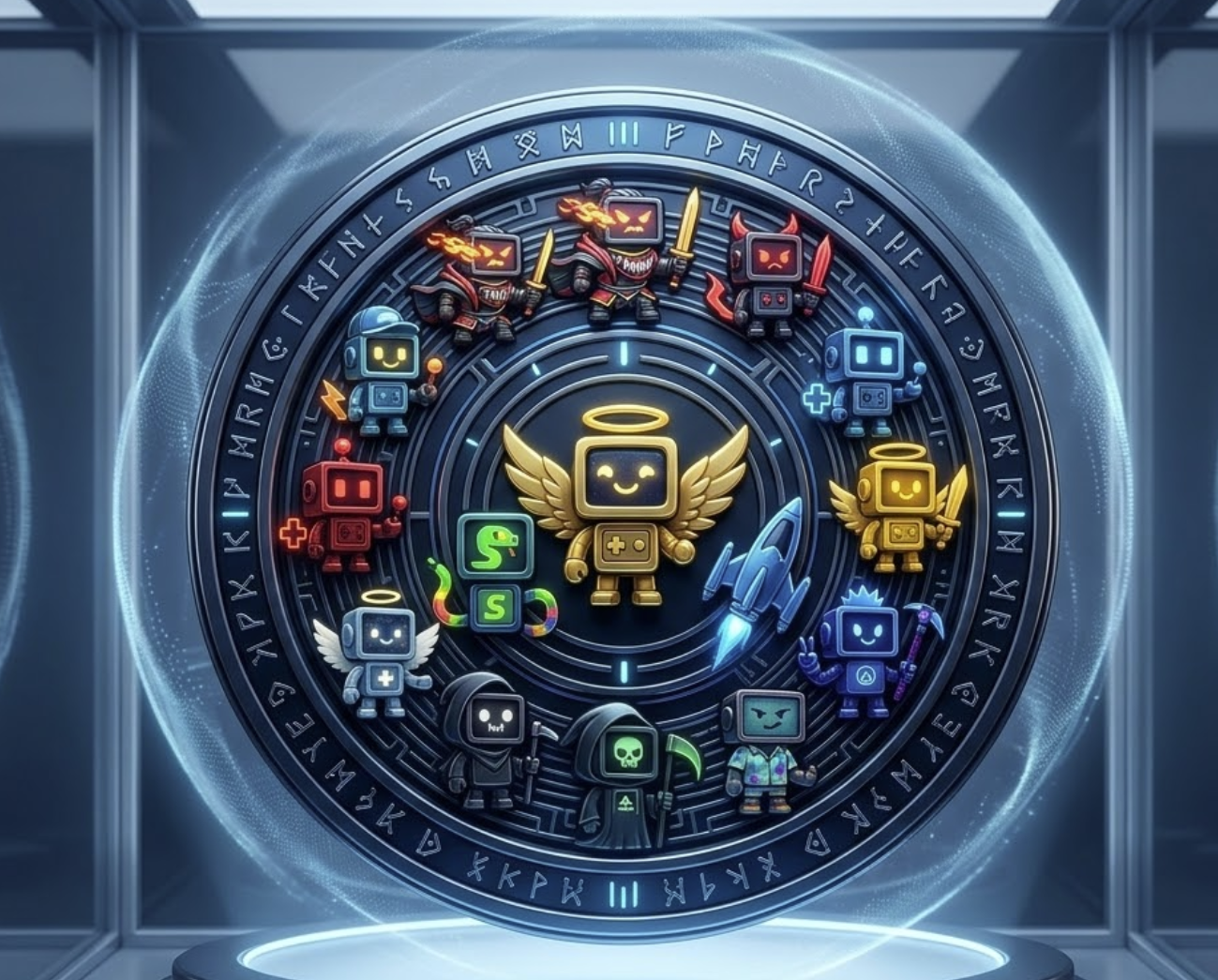 Retro Stack Player Badge artwork